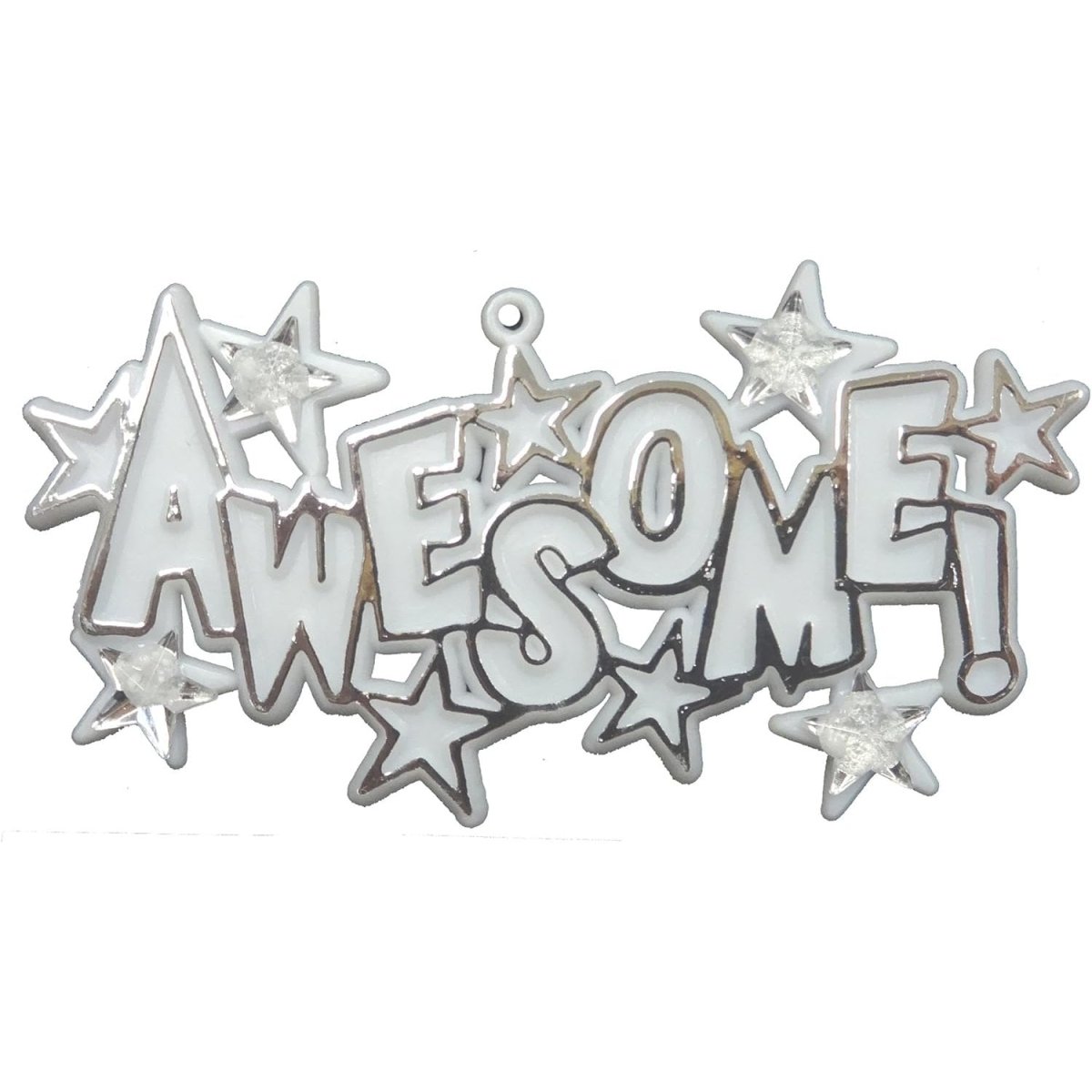 Shop For 3.25in Awesome Charm with Rhinestone Stars: White