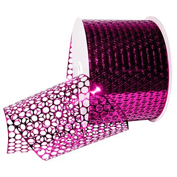Shop For 3.25in Poly Honeycomb Ribbon: Cerise (10 Yards)