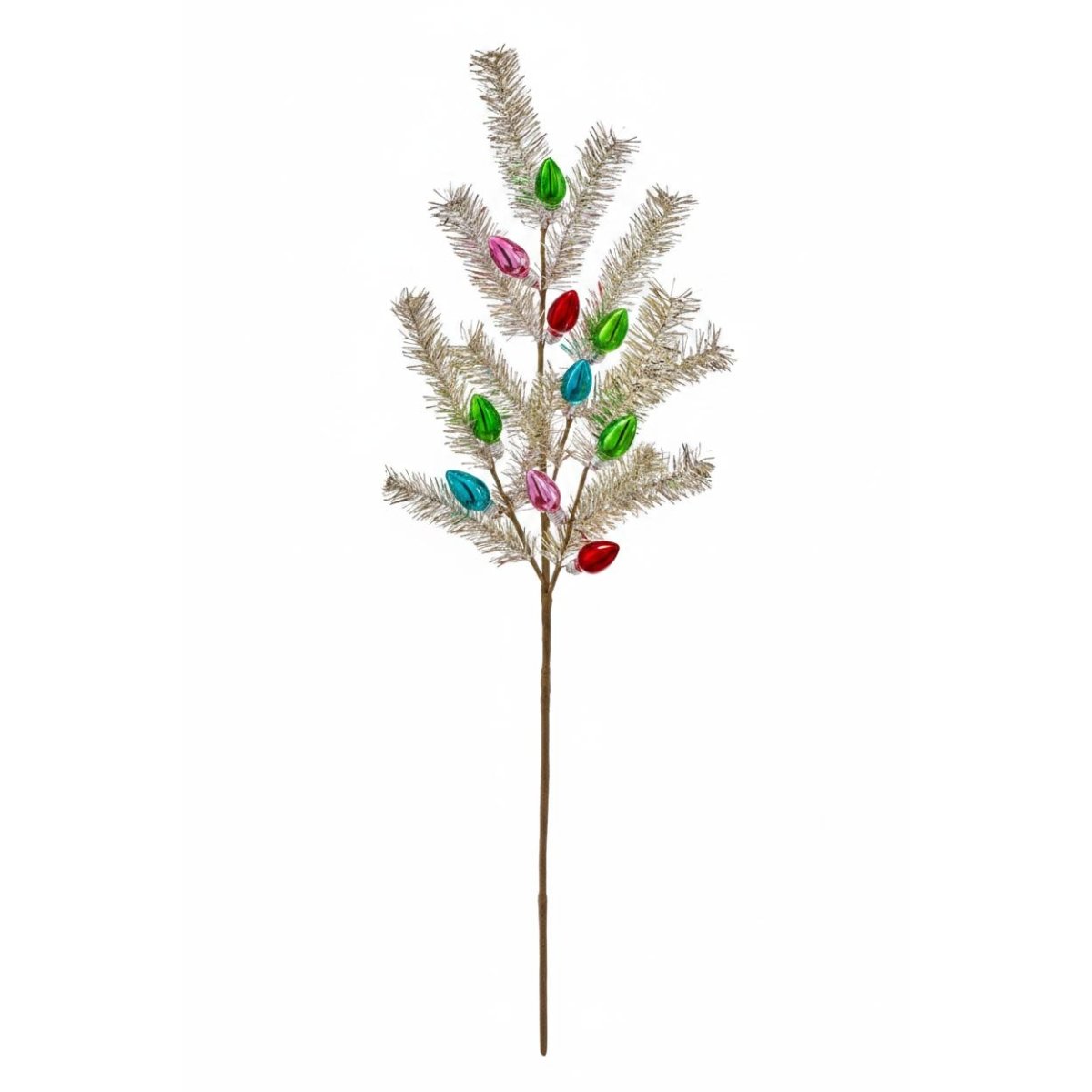 Shop For 32inch Vintage Tinsel Bulb Spray