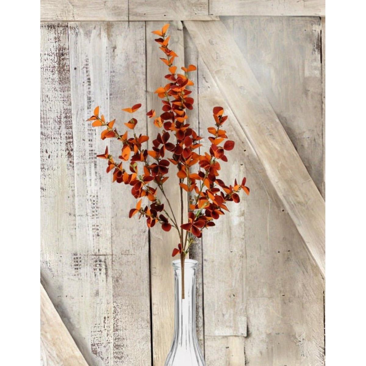 Shop For 33" Foam Eucalyptus Paper Leaf Spray: Orange at Michelle's aDOORable Creations