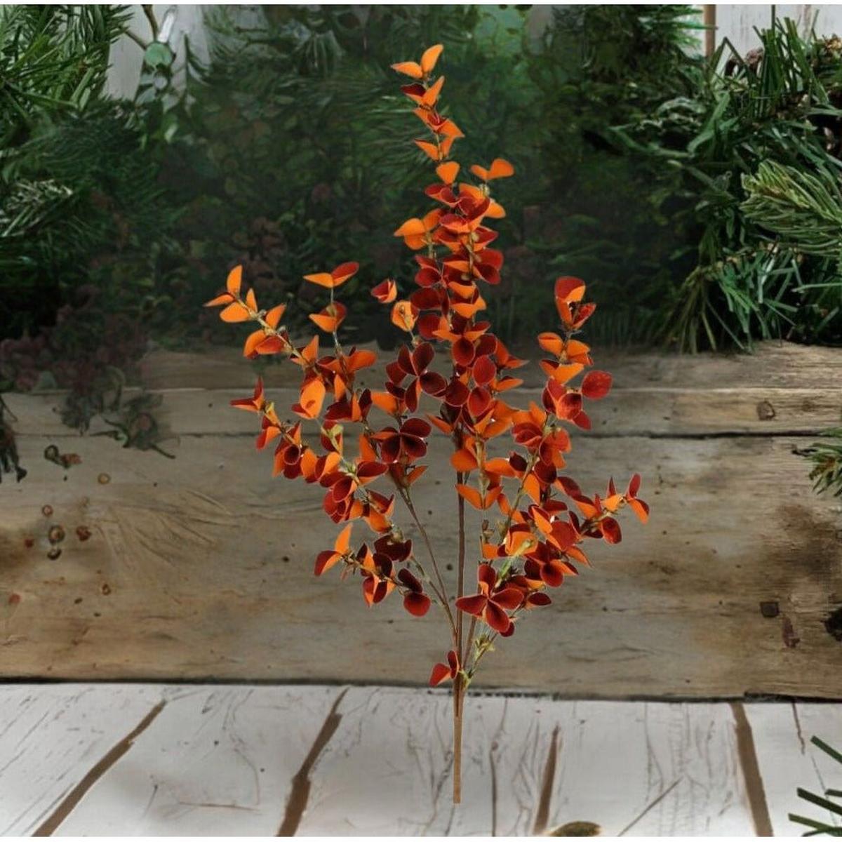 Shop For 33" Foam Eucalyptus Paper Leaf Spray: Orange at Michelle's aDOORable Creations