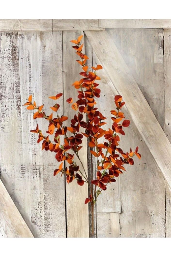 Shop For 33" Foam Eucalyptus Paper Leaf Spray: Orange at Michelle's aDOORable Creations