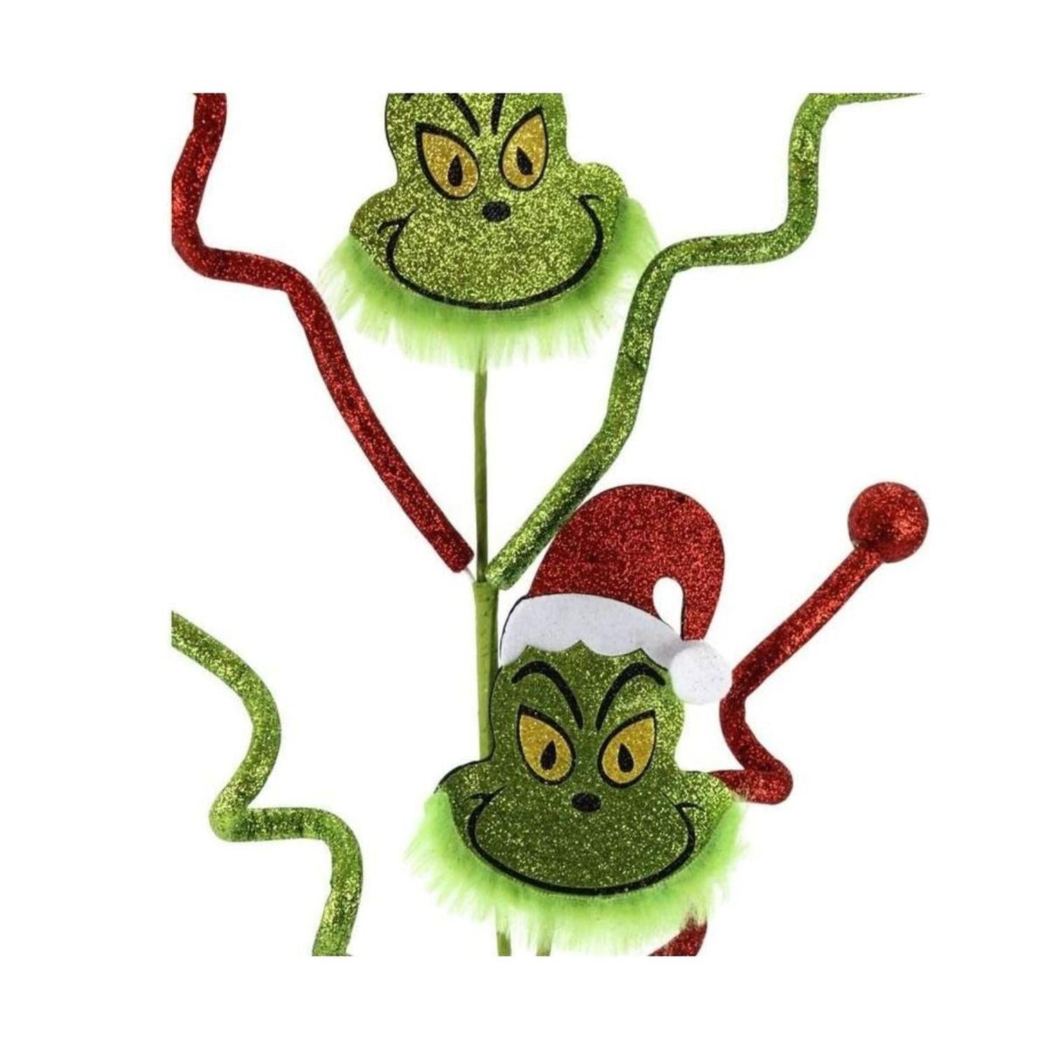 33" Glitter Green Elf Spray