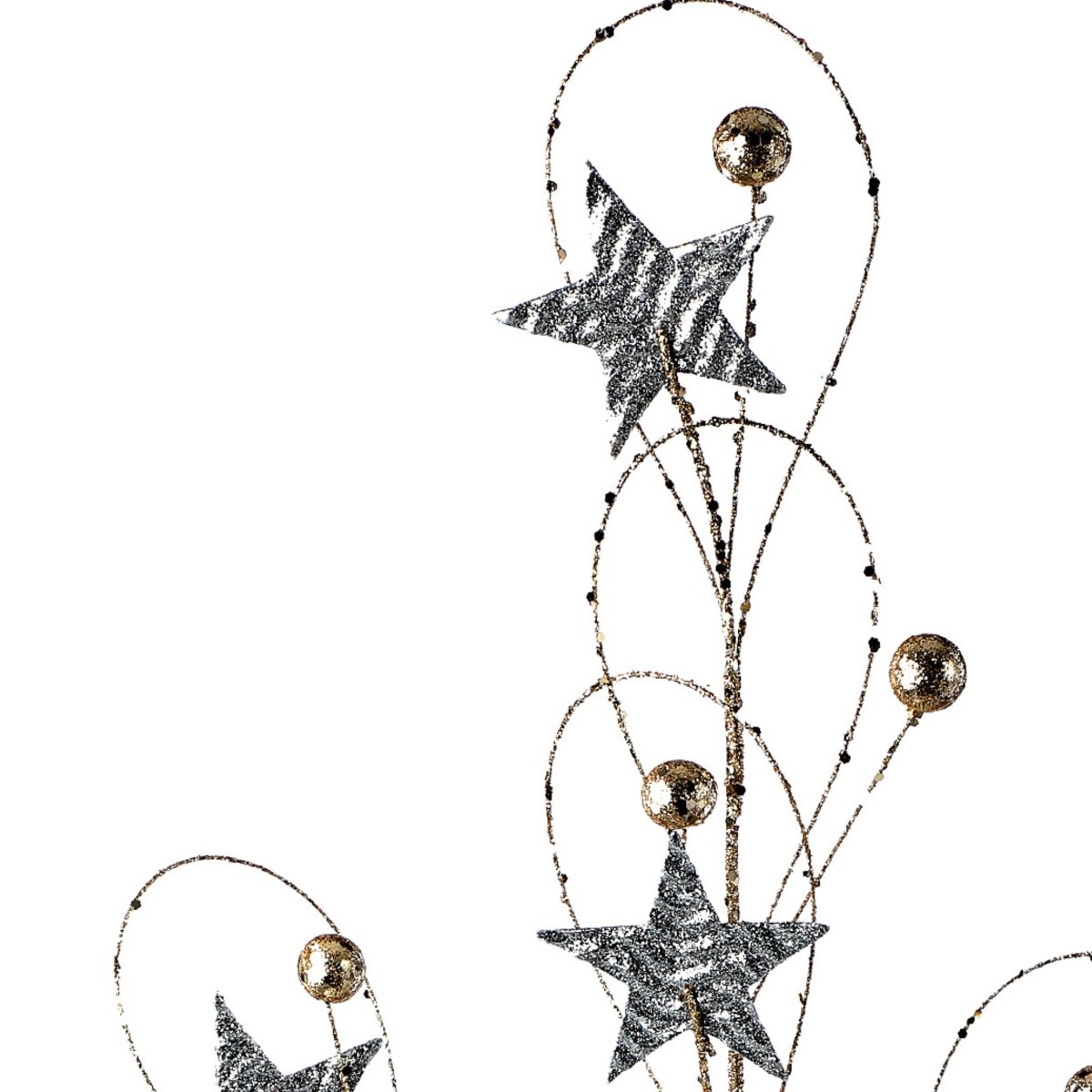 Shop For 34" Glitter Star Ball Loop Spray: Gold/Silver