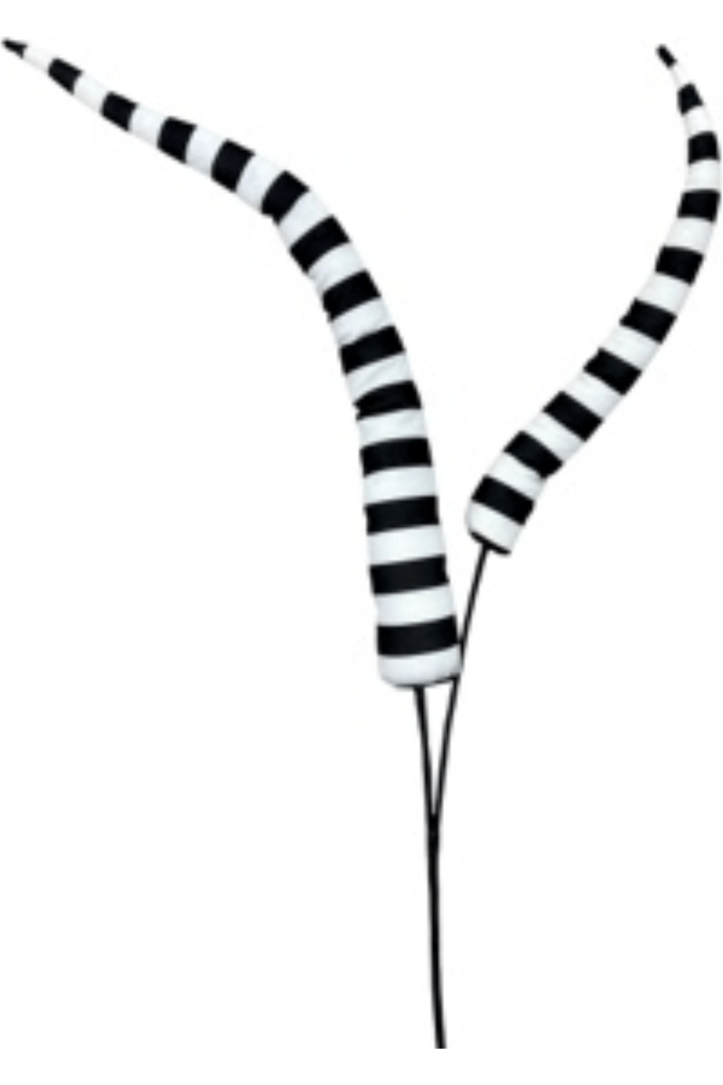 Shop For 34" Stripe Horn Spray: Black & White