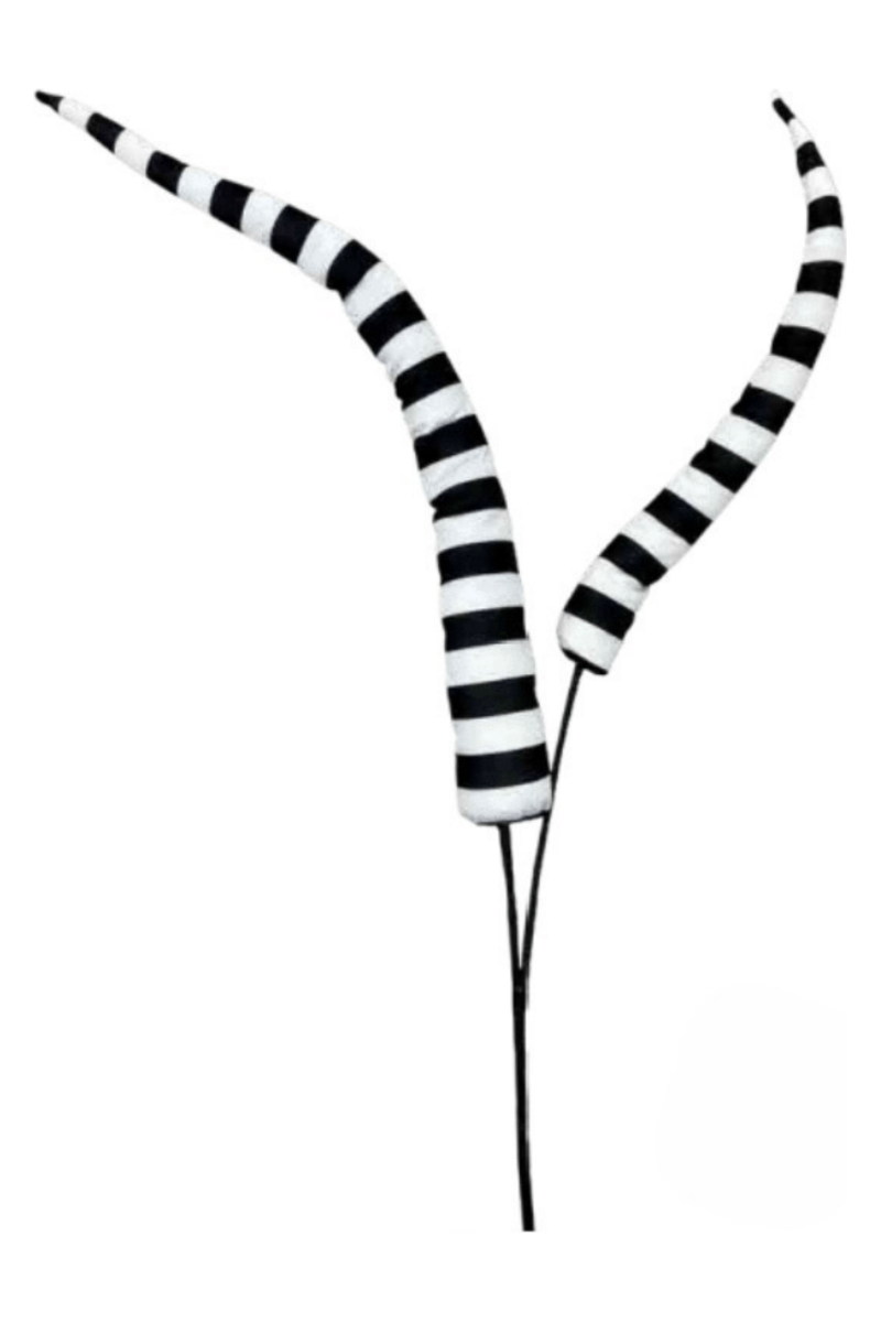 Shop For 34" Stripe Horn Spray: Black & White