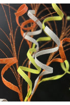 Shop For 35" Glitter Curly Fishline Ball Spray: Candy Corn
