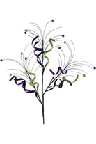 Shop For 35" Glitter Curly Fishline Ball Spray: Purple/Black/Lime