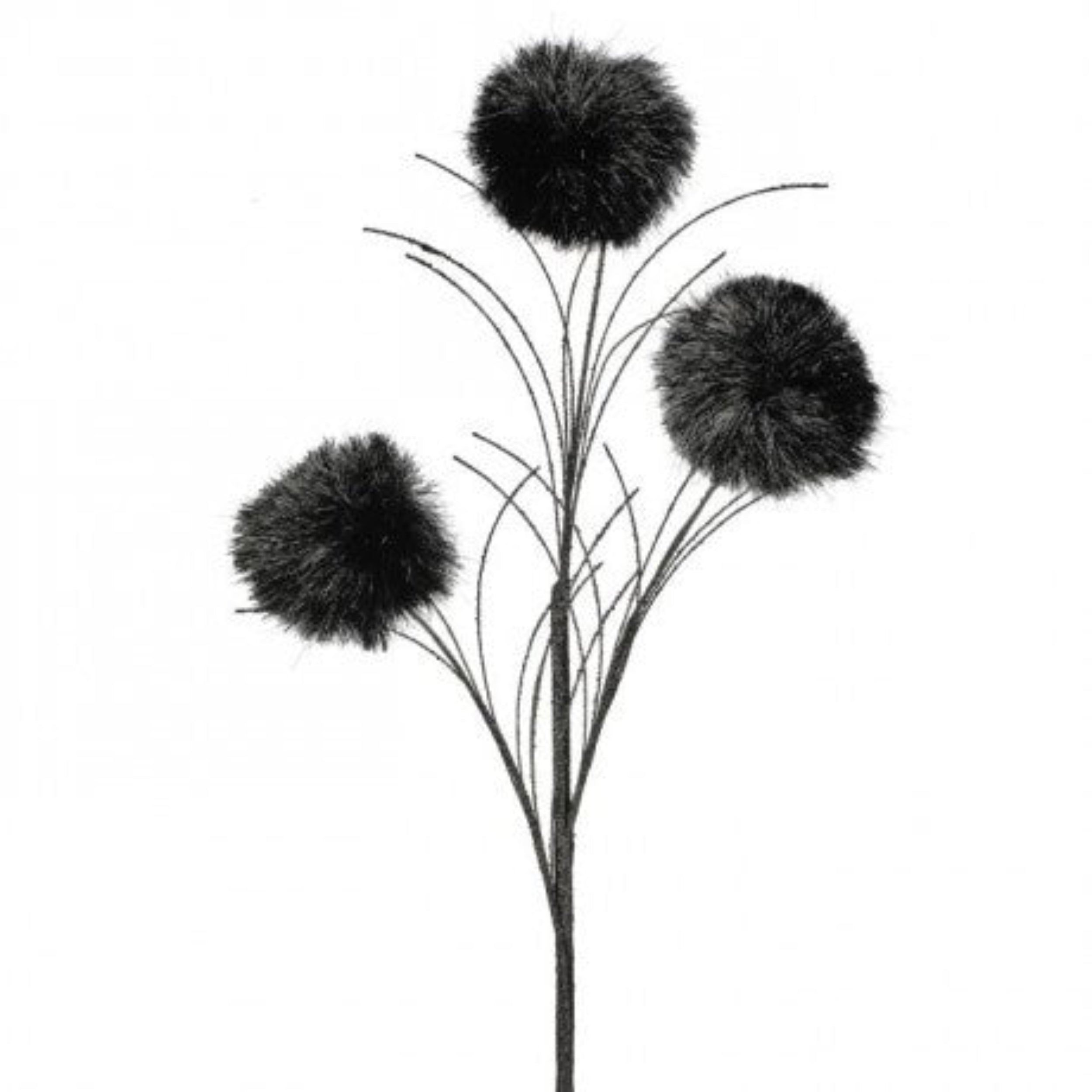 Shop For 35" Glitter Pom Pom Spray: Black