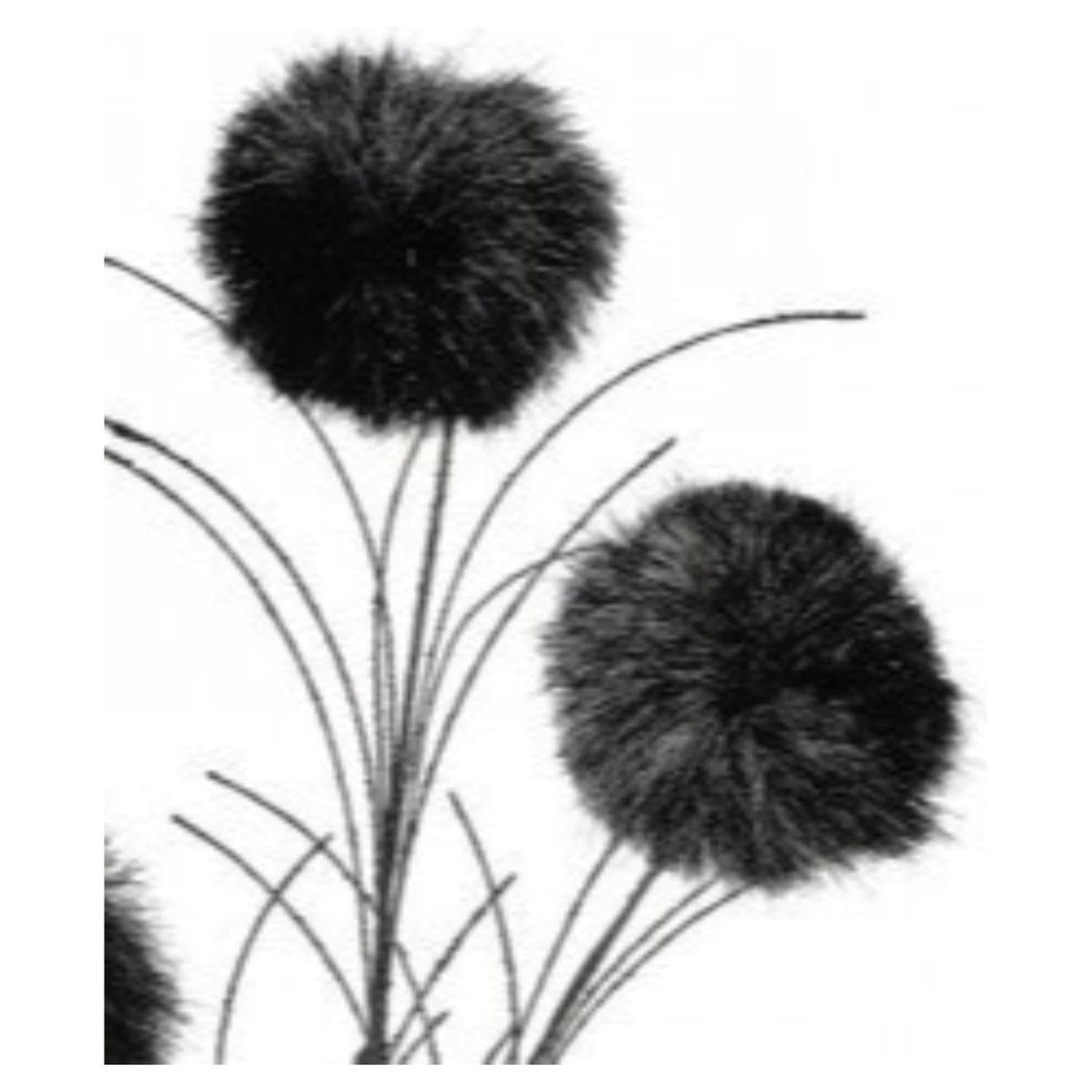 35" Glitter Pom Pom Spray: Black