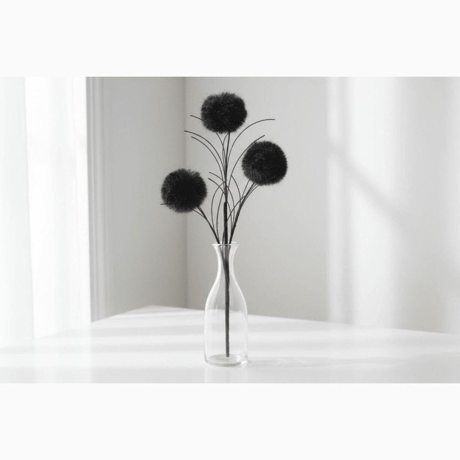 Shop For 35" Glitter Pom Pom Spray: Black