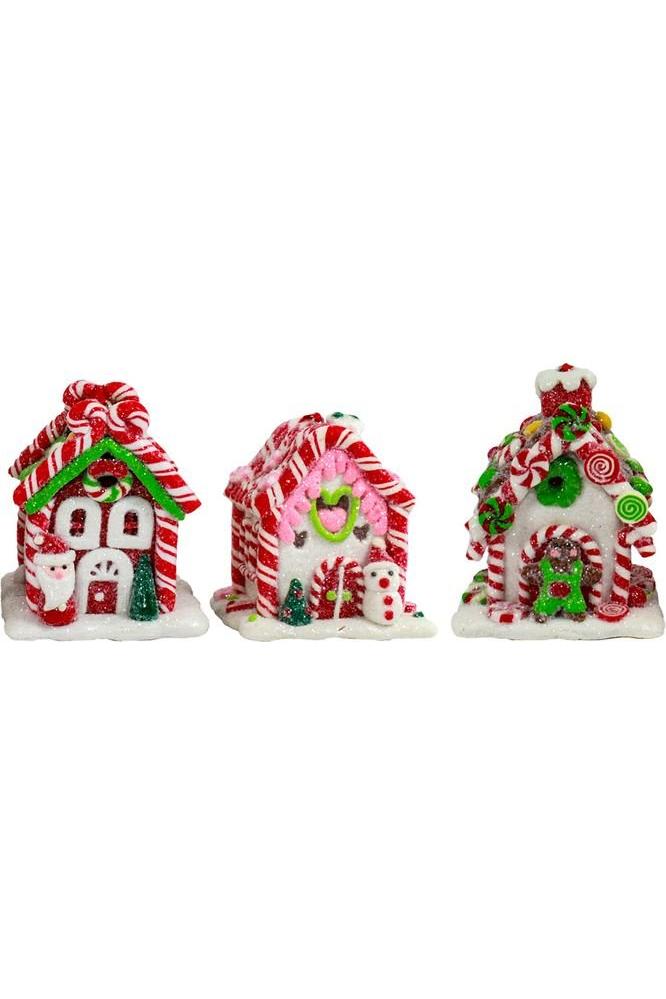 Shop For 3.5" LED Gingerbread Candy Houses, 3 - Piece Set