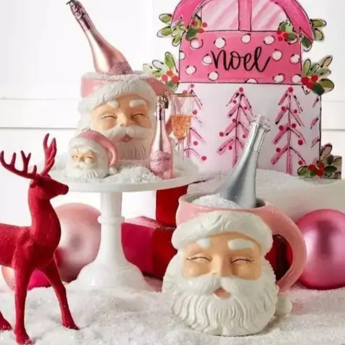 Shop For 3.5" Pink Santa Ornament