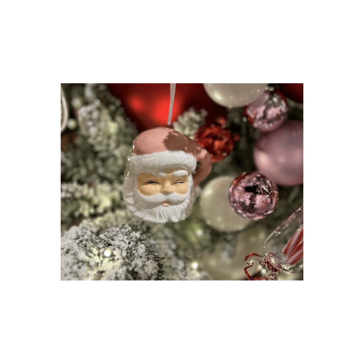 Shop For 3.5" Pink Santa Ornament