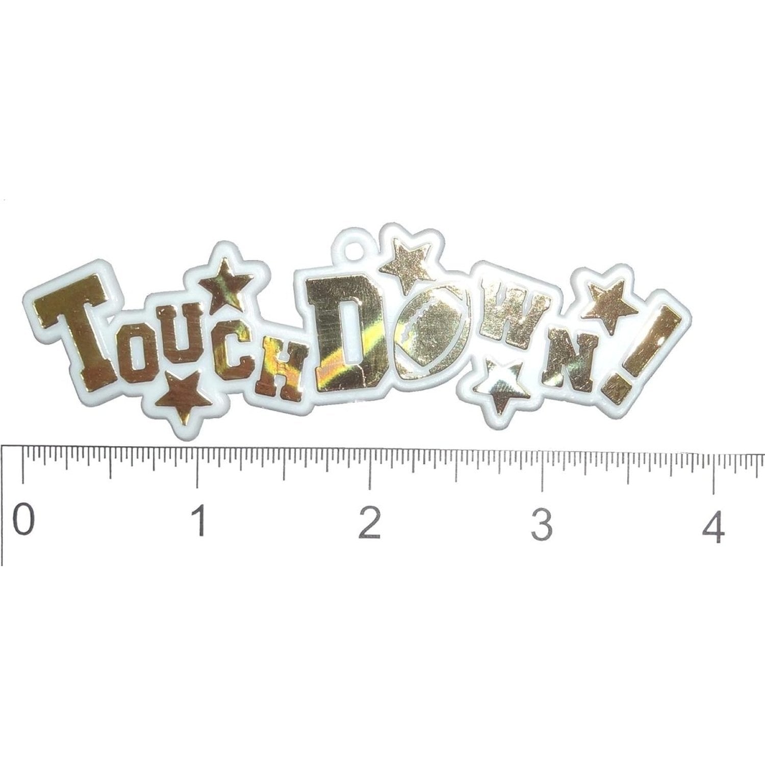 Shop For 3.5" Touchdown Charm: White/Gold