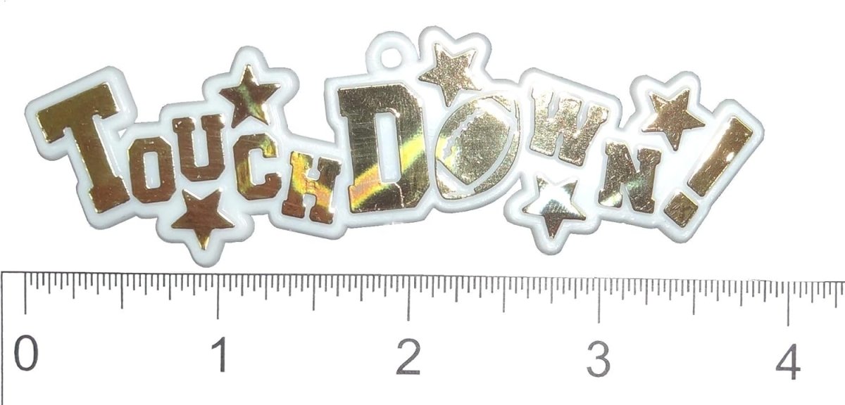 Shop For 3.5" Touchdown Charm: White/Metallic Silver