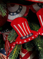 3.5in Felt Embroidery American Top Hat Garland (5 Yards)