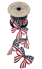 3.5in Felt Embroidery Americana Bow Garland (5 Yards)