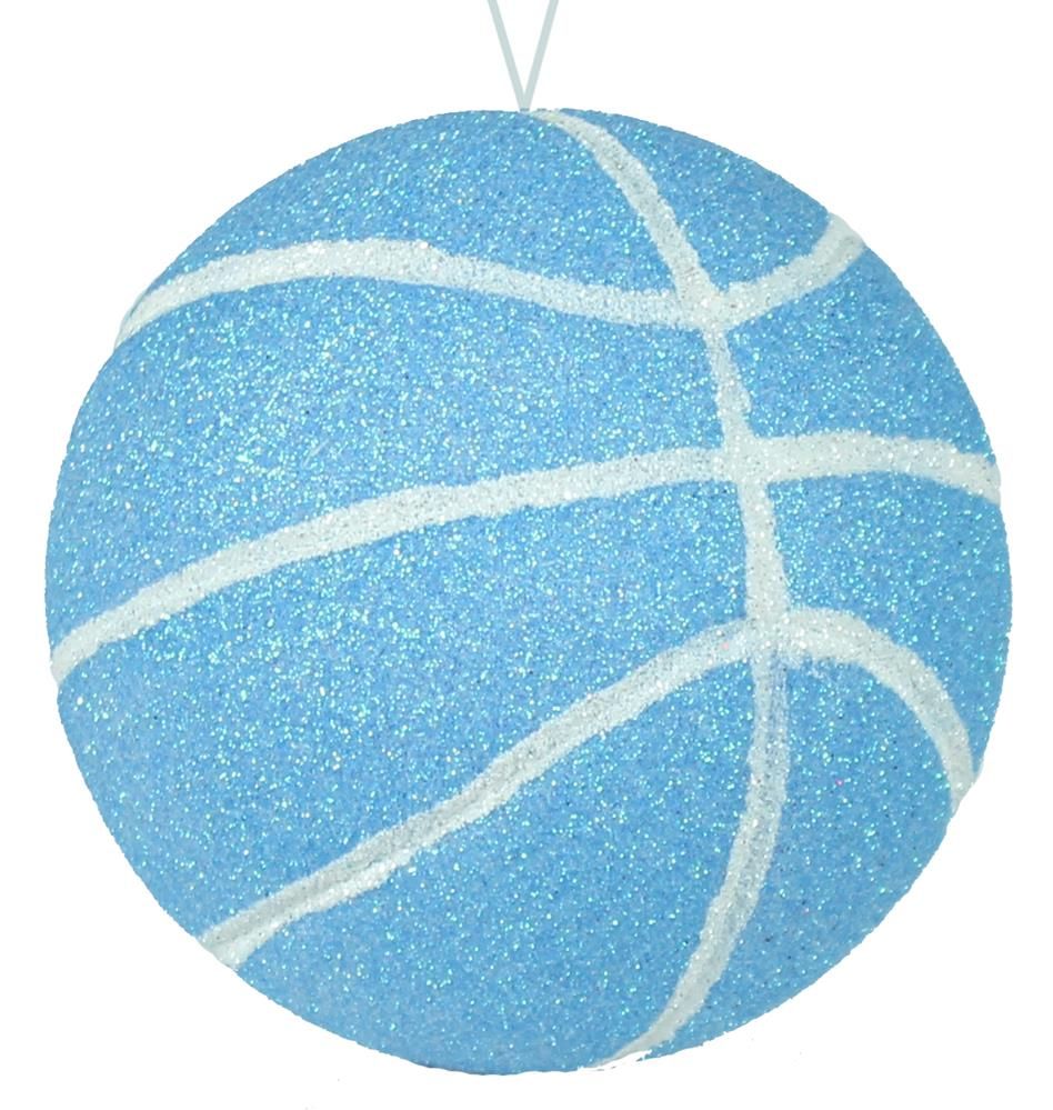 Shop For 3.5in Glitter Basketball Ornament: Columbia Blue