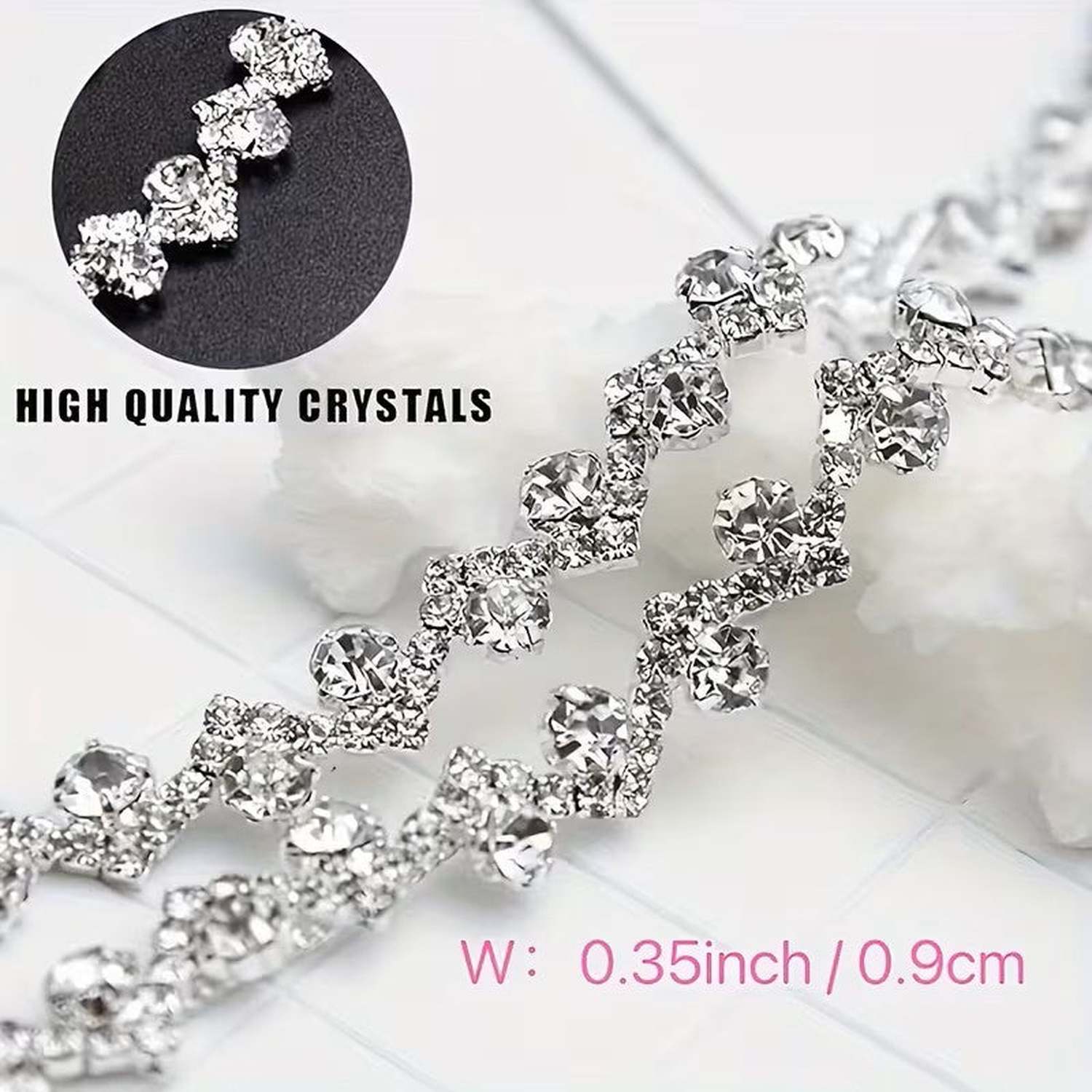 Shop For .35in S Shape Rhinestone Band (3.54 in)