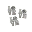 Shop For 3.5in Silver/White Glitter Foam Love Basketball Emblem