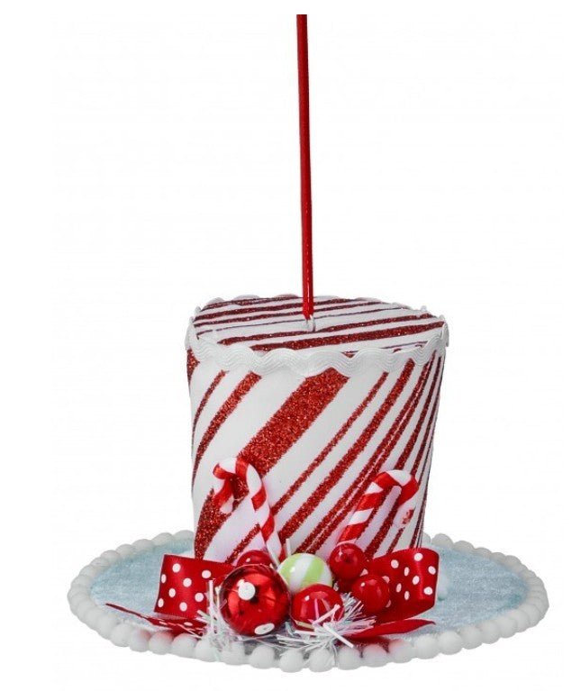 Shop For 3.5inch Gingerbread Peppermint Hat Ornament
