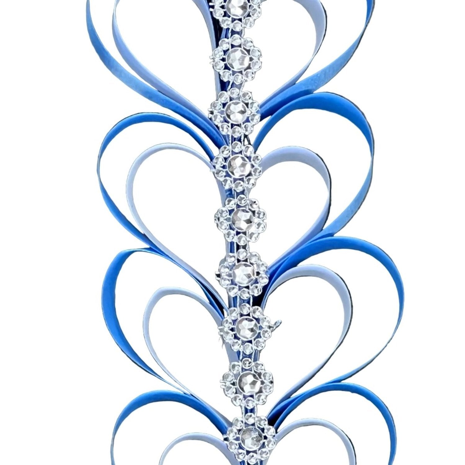 Shop For 36in Heart Chain Braid: Columbia/Blue with Jewels