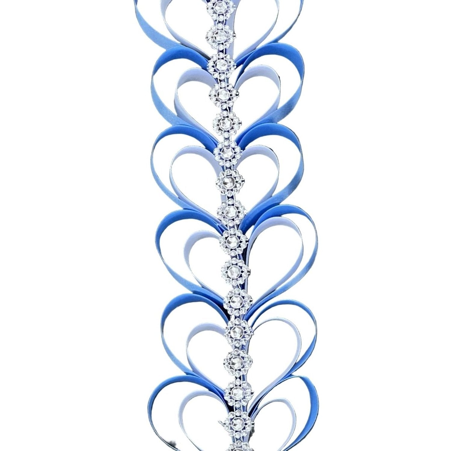 Shop For 36in Heart Chain Braid: Columbia/Blue with Jewels