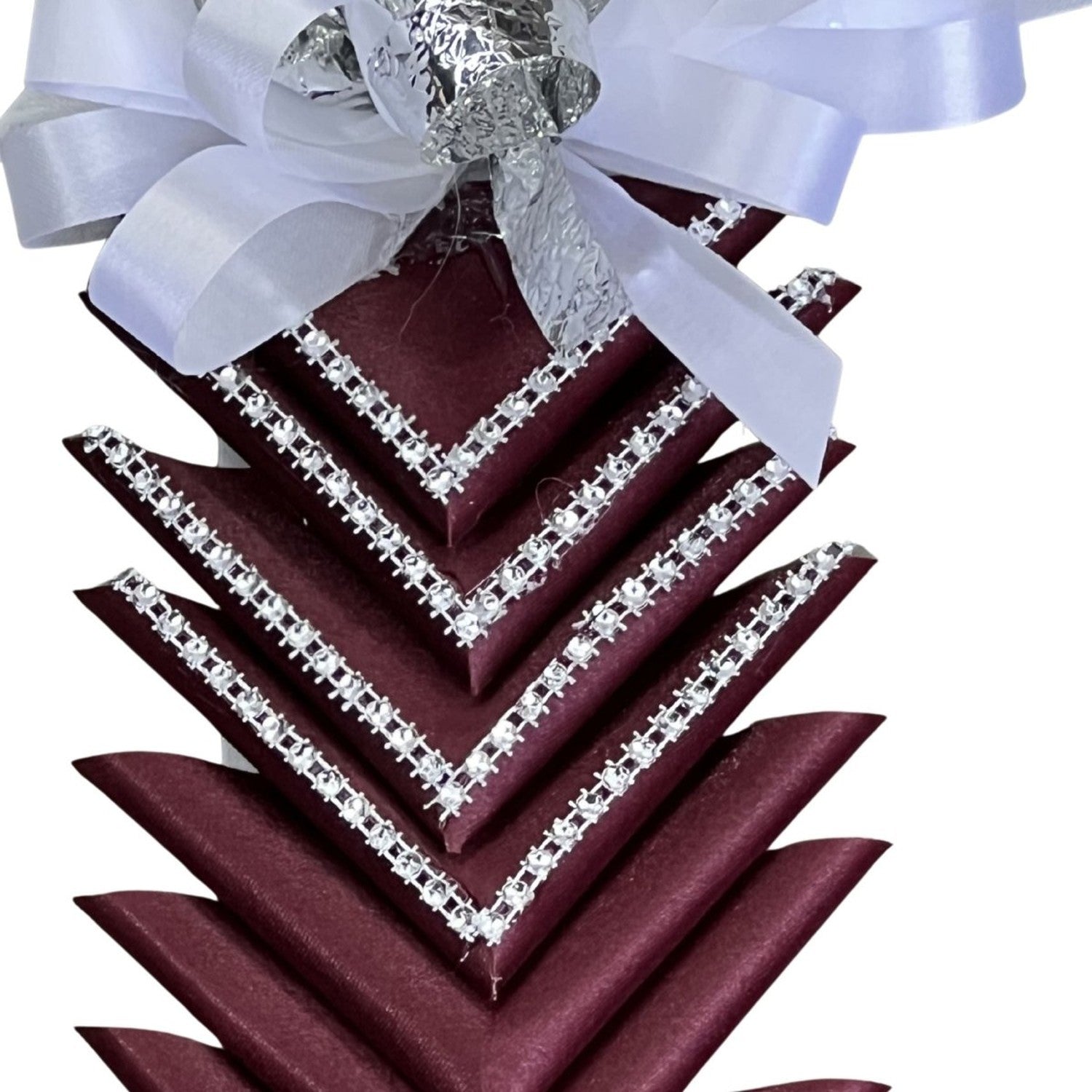 Shop For 36in Triangle Braid: Burgundy/White