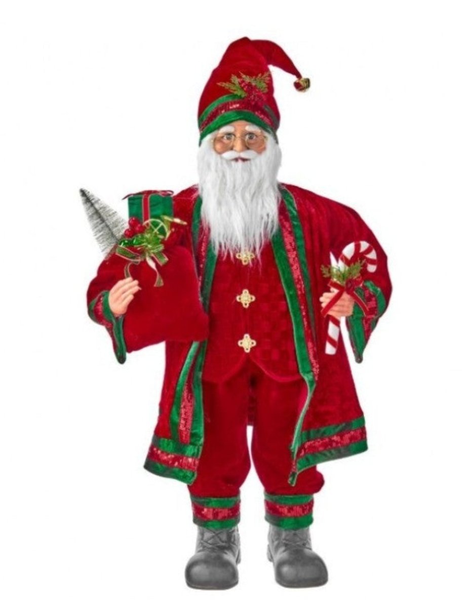 Shop For 36in Velvet Regal Standing Santa