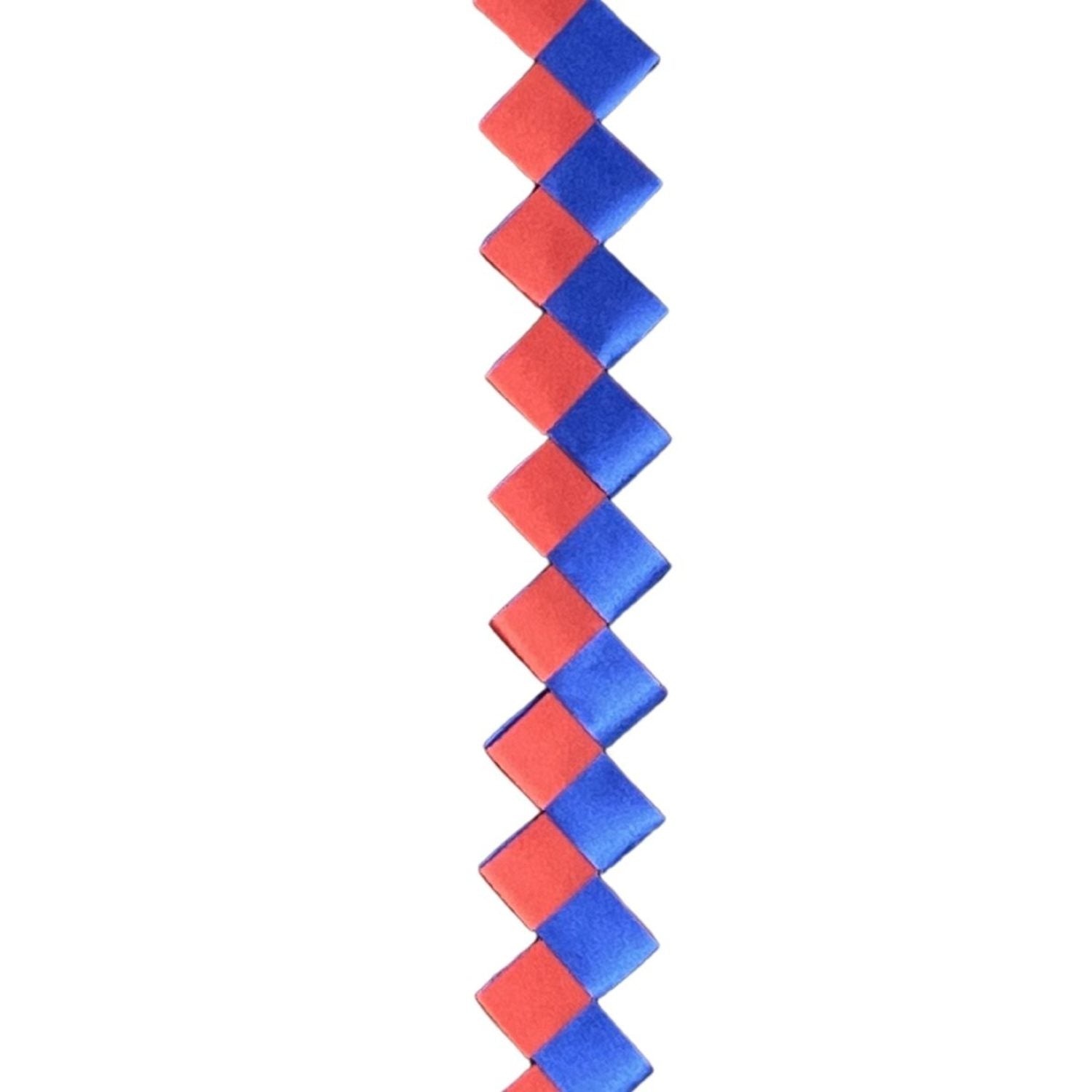 Shop For 36in ZigZag Chain Braid: Royal Blue/Red