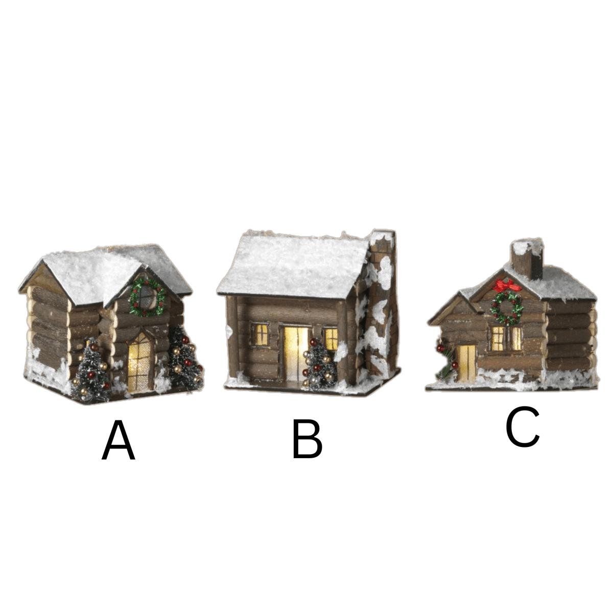 Shop For 3.75" Lighted Wood House Ornament