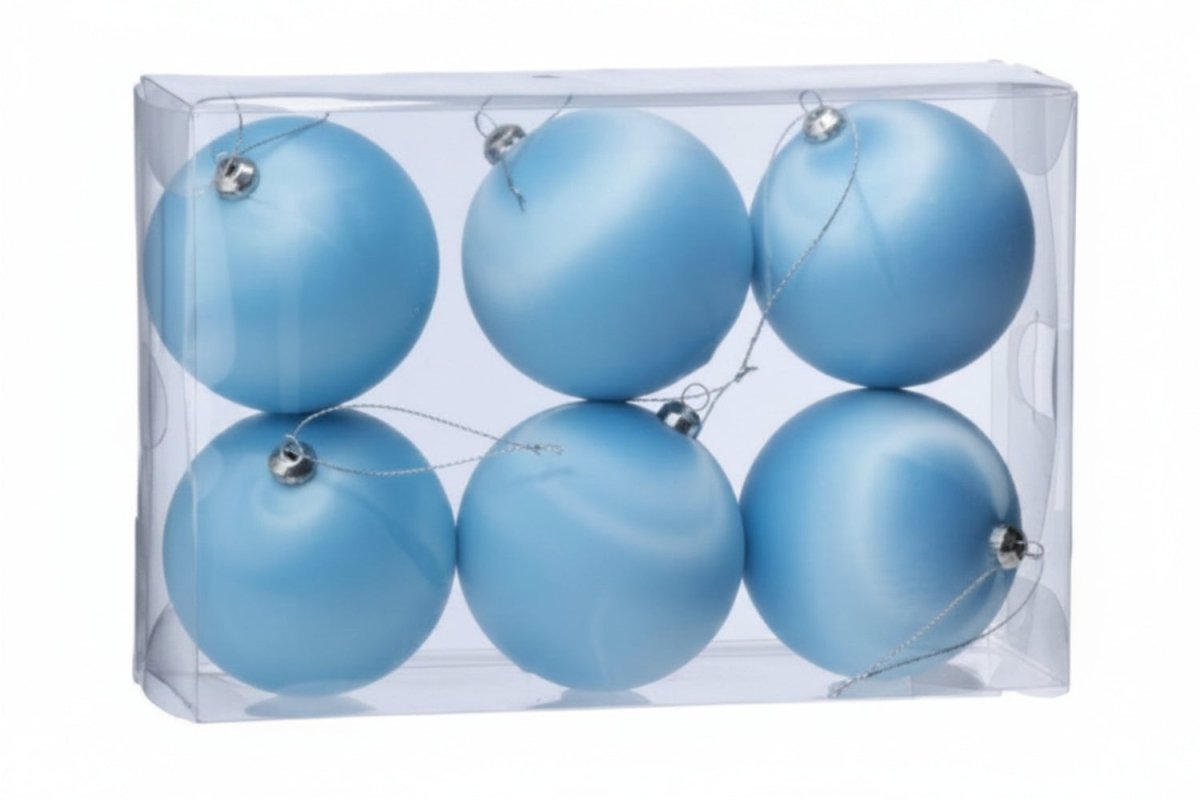 Shop For 3.75in Satin Finish Ornament Ball: Sky Blue (Box of 6)