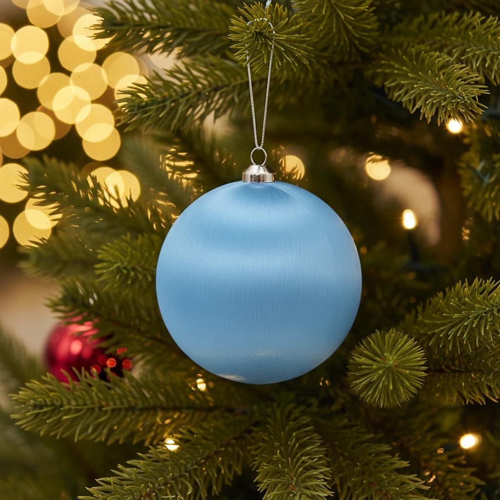 Shop For 3.75in Satin Finish Ornament Ball: Sky Blue (Box of 6)