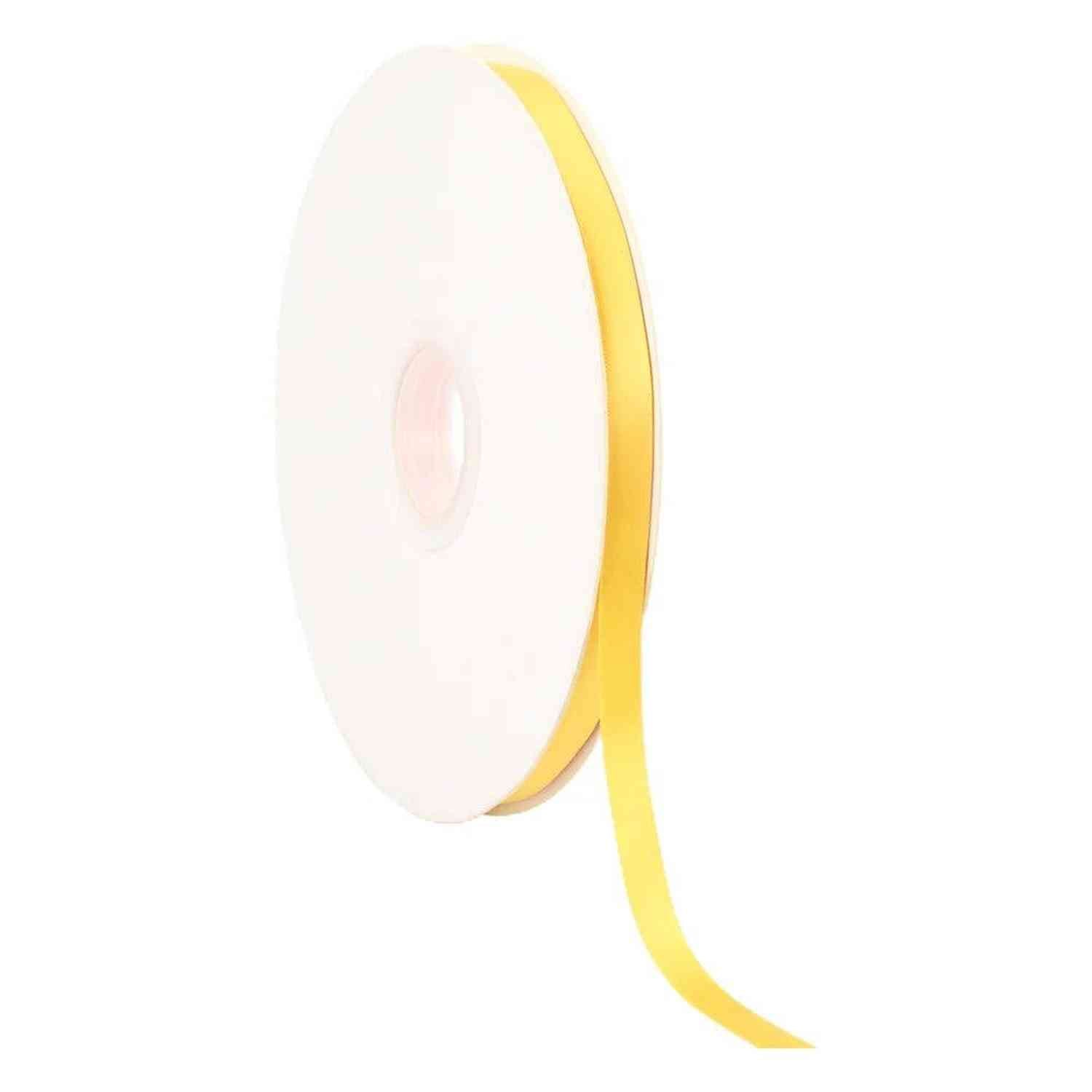 Shop For 3/8in Double Face Satin Ribbon: Yellow (100 Yards)