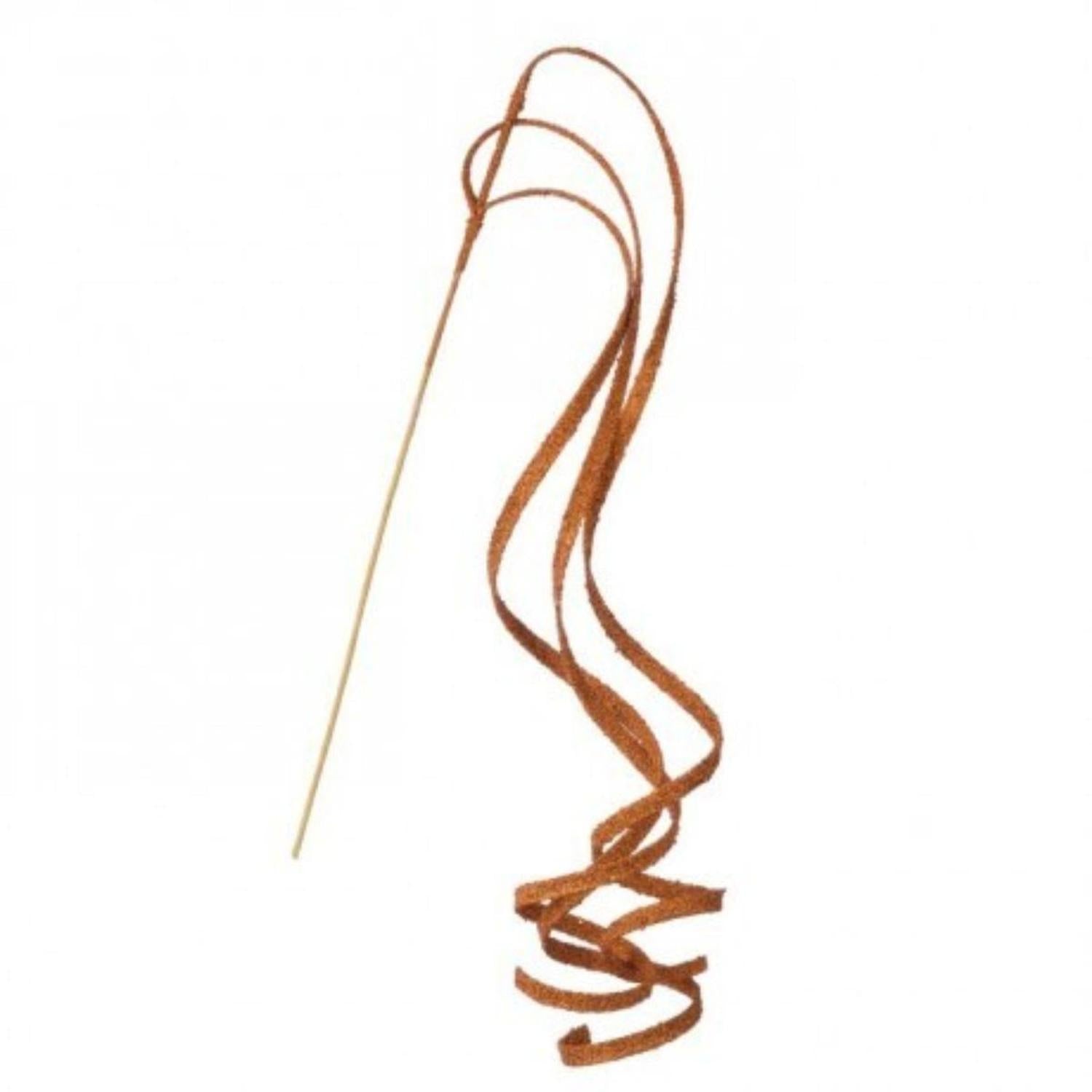 Shop For 39" Glitter Loop Ribbon Spray: Orange