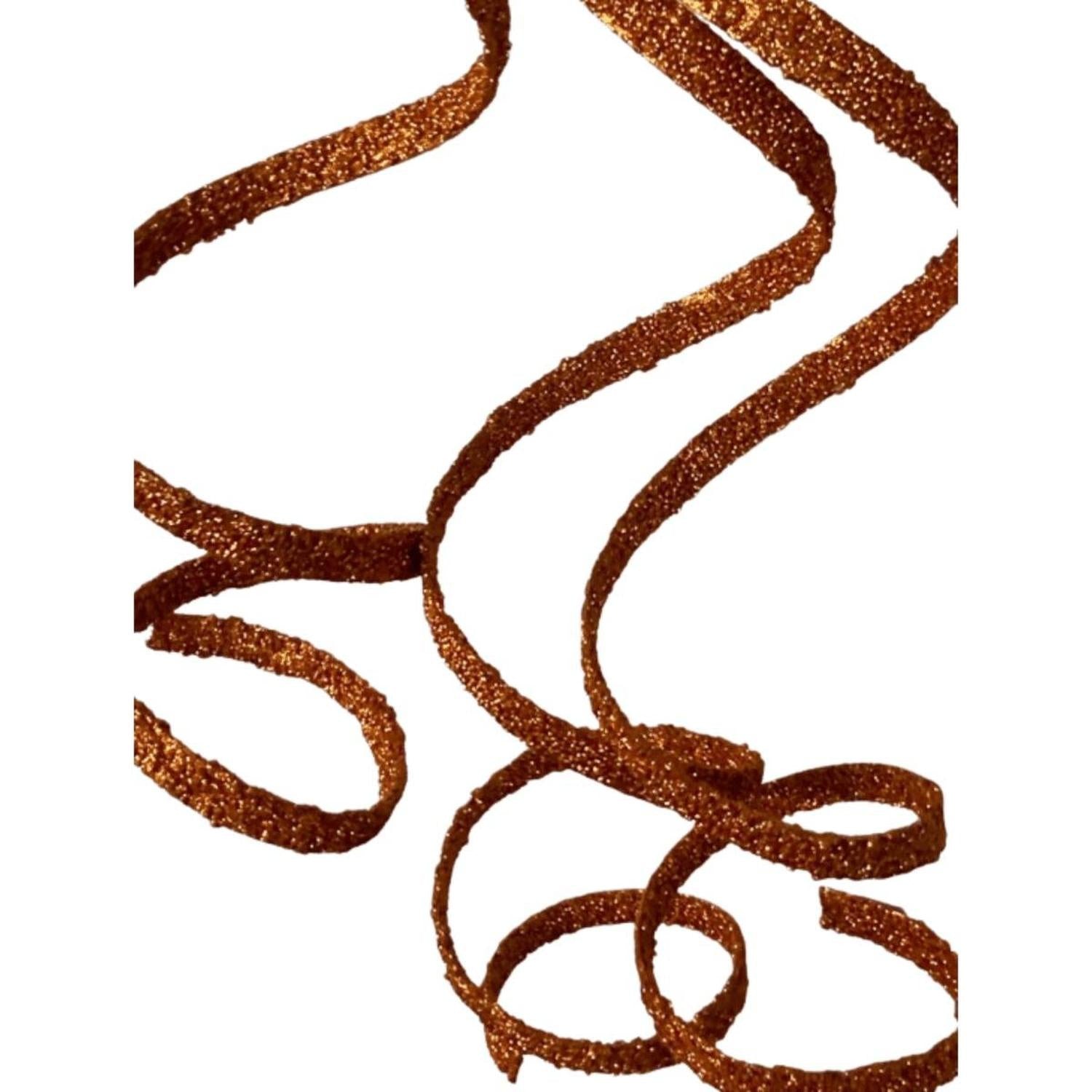 Shop For 39" Glitter Loop Ribbon Spray: Orange