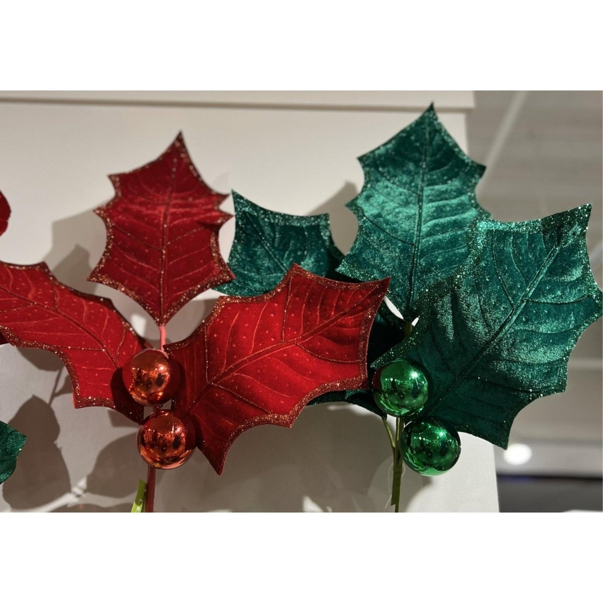 Shop For 39" Holly Leaf Spray: Green