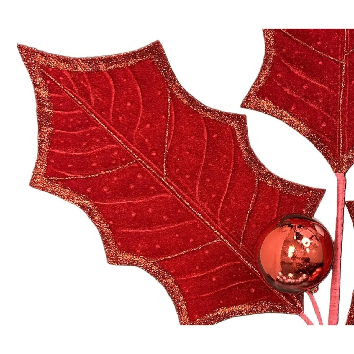 Shop For 39" Holly Leaf Spray: Red