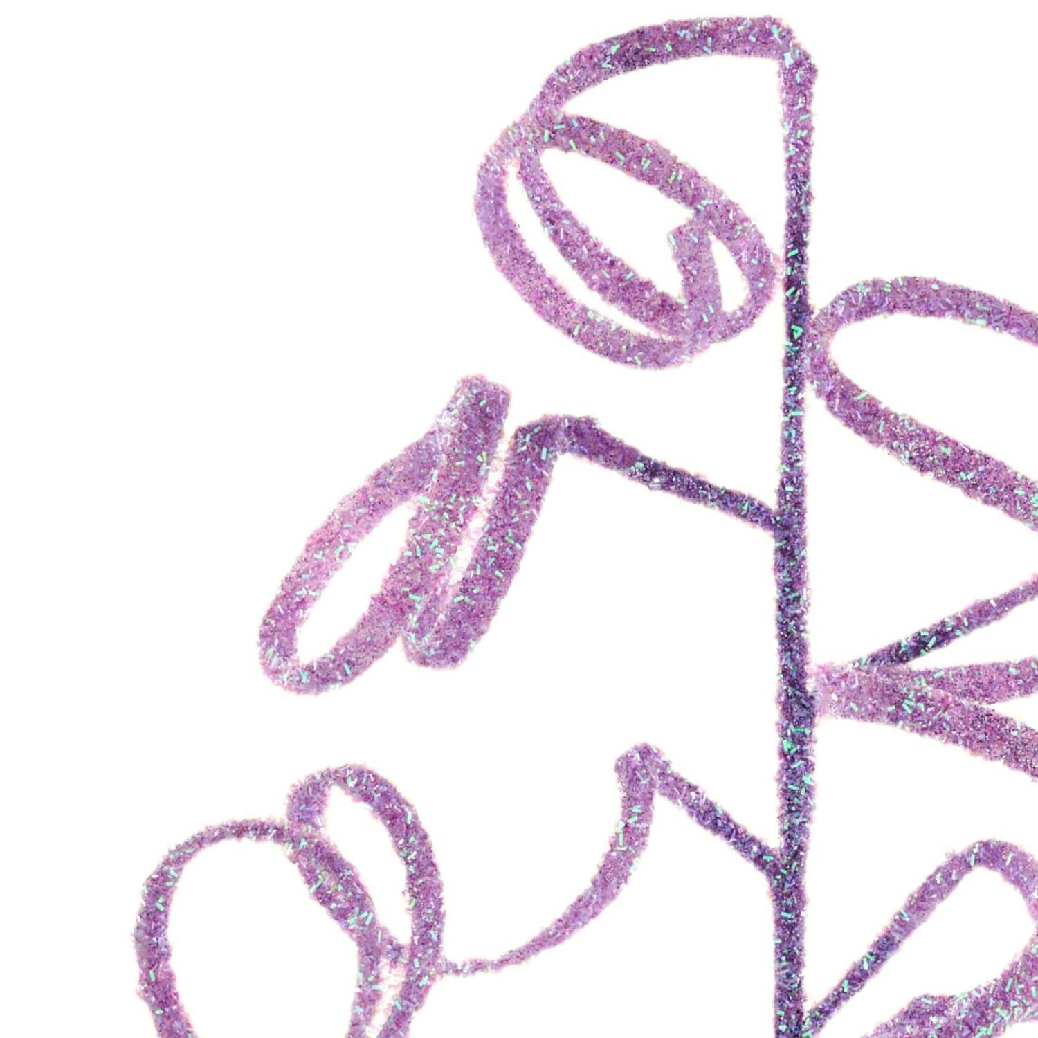 Shop For 39" Iridescent Curly Hanging Spray: Lavender