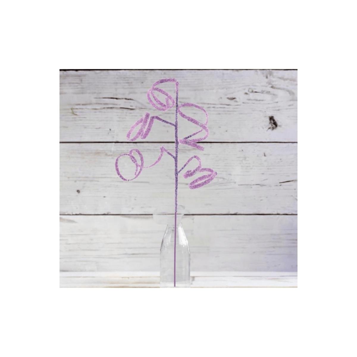Shop For 39" Iridescent Curly Hanging Spray: Lavender