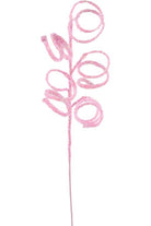 Shop For 39" Iridescent Curly Hanging Spray: Soft Pink