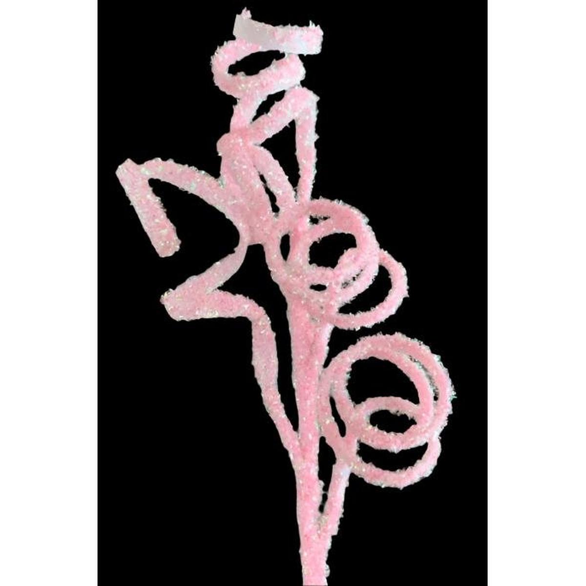 Shop For 39" Iridescent Curly Hanging Spray: Soft Pink