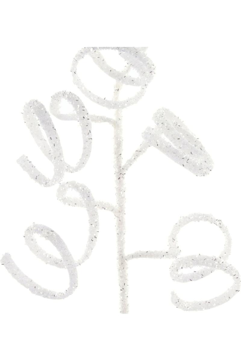 Shop For 39" Iridescent Curly Hanging Spray: White/Silver