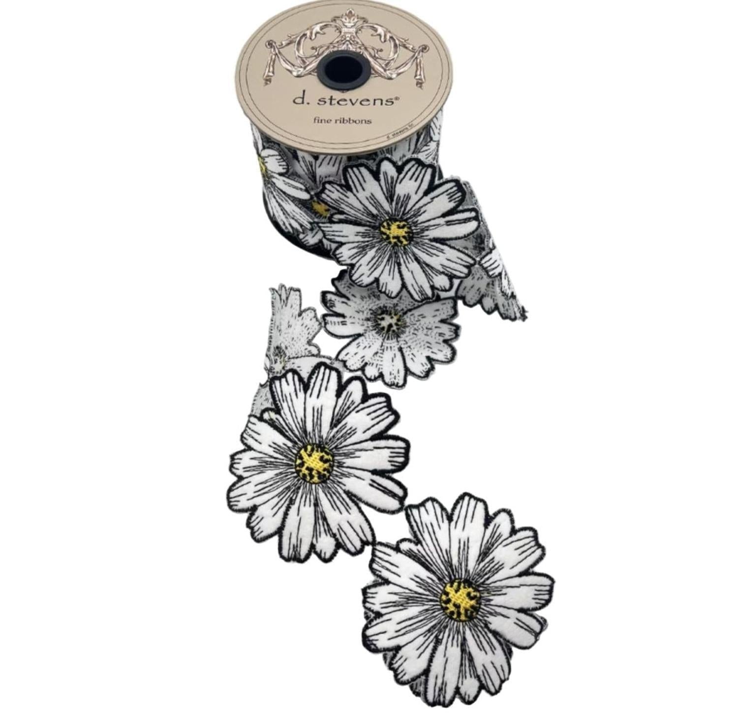 3in Felt Embroidery Daisy Garland (5 Yards)