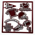 Shop For 3in Mini Football Charm Pack: Burgundy