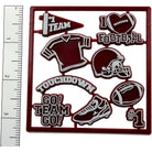 Shop For 3in Mini Football Charm Pack: Burgundy