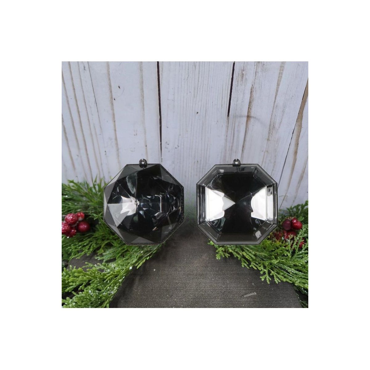 Shop For 4 - 5" Acrylic Jewel Assortment Ornament: Black (Set 4)
