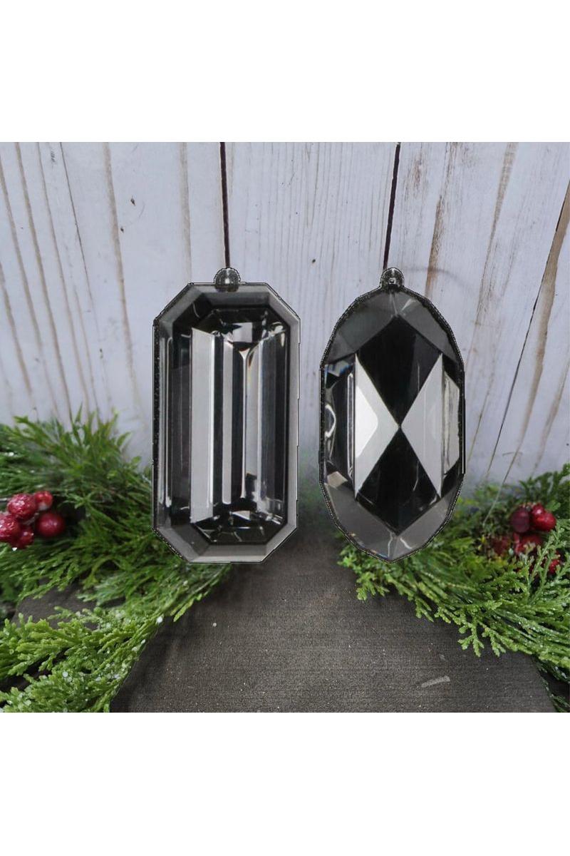 Shop For 4 - 5" Acrylic Jewel Assortment Ornament: Black (Set 4)