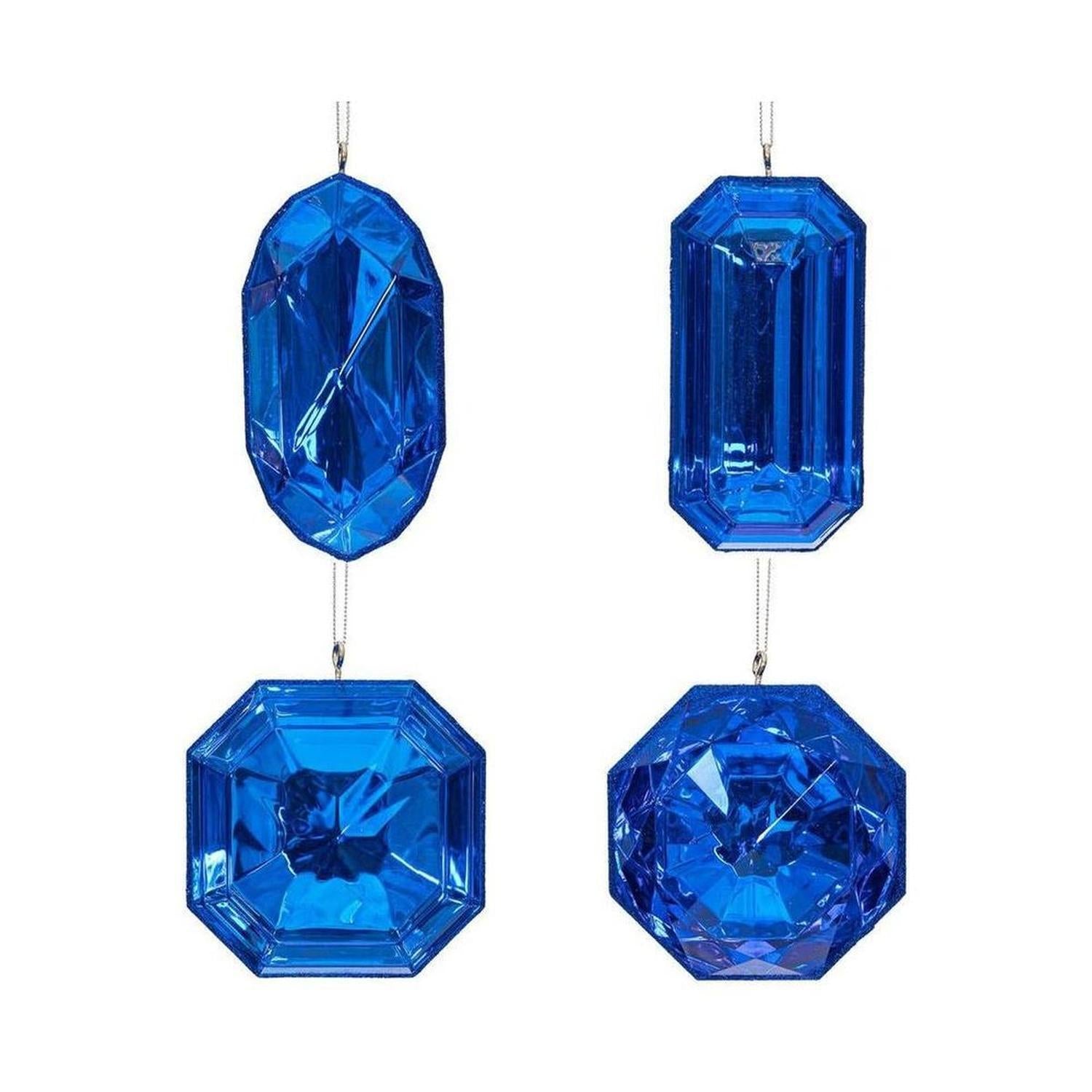 Shop For 4 - 5" Acrylic Jewel Assortment Ornament: Blue (Set 4)